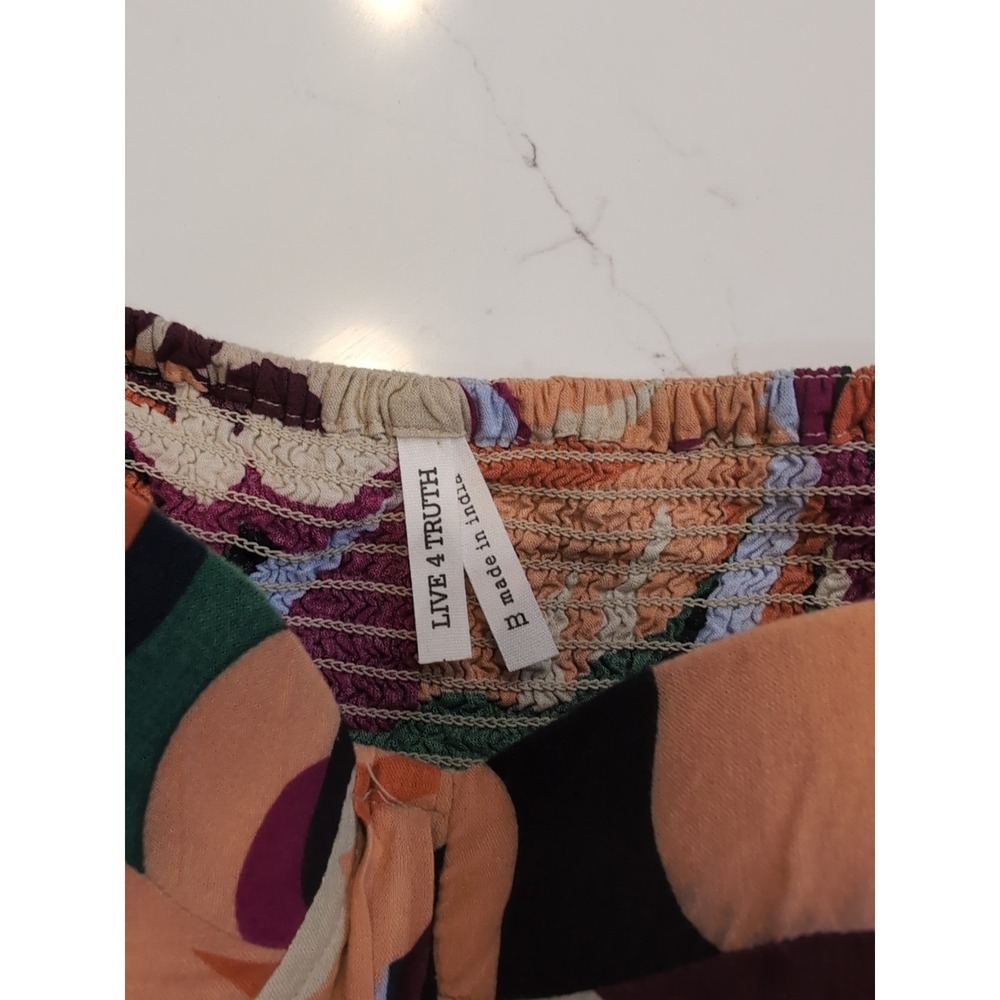 Live 4 Truth Anthropogy Boho Bell Sleeve Cropped Blouse & Pants Leaves Size M - Picture 10 of 16